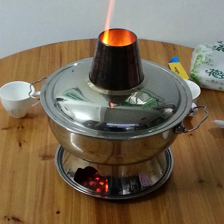 Sanqia 2.8l горячий горшок из нержавеющей стали, чаша для натирания, Китайская традиционная угольная горшочек, античная плита для пикника, кухонная посуда
