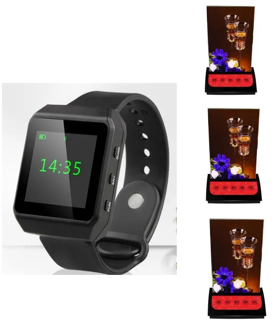 Беспроводная система вызова официантки 3 кнопки для официанта с пятью клавишами