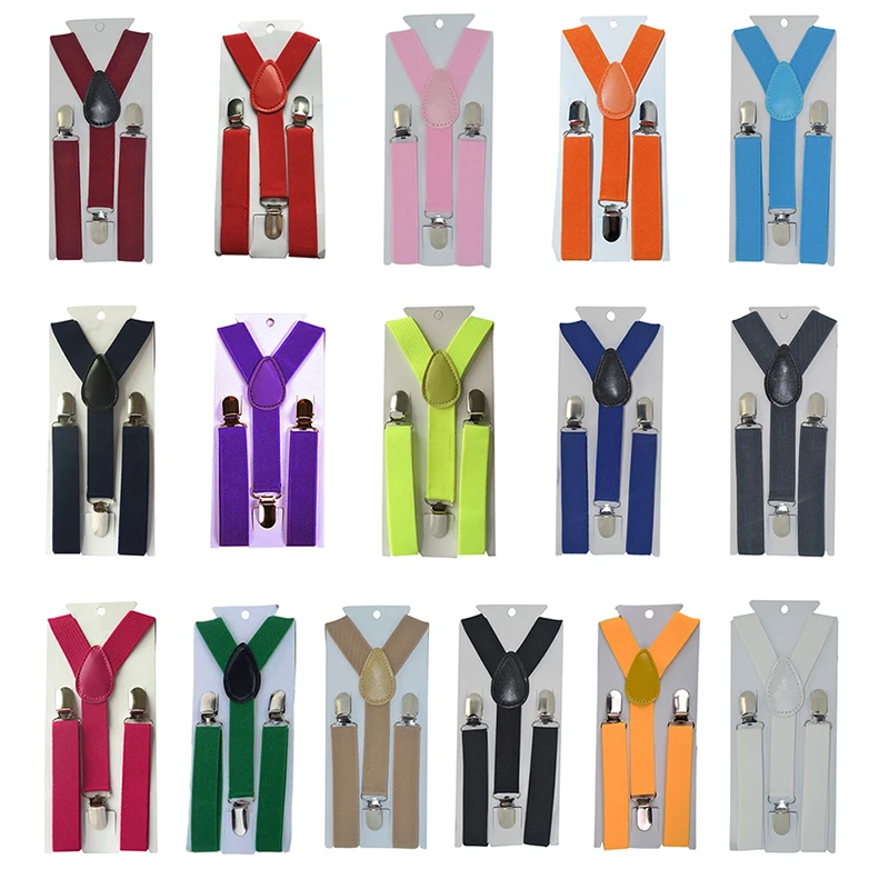 Новые однотонные подтяжки для маленьких мальчиков и девочек детские на y