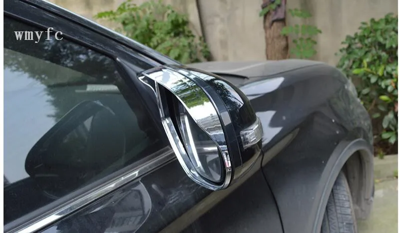 

ABS Chrome Rearview Side Mirror Glass Rain Shield Sun Visor Shade Frame 2PCS/Set For Mitsubishi Outlander 2016 2017 2018