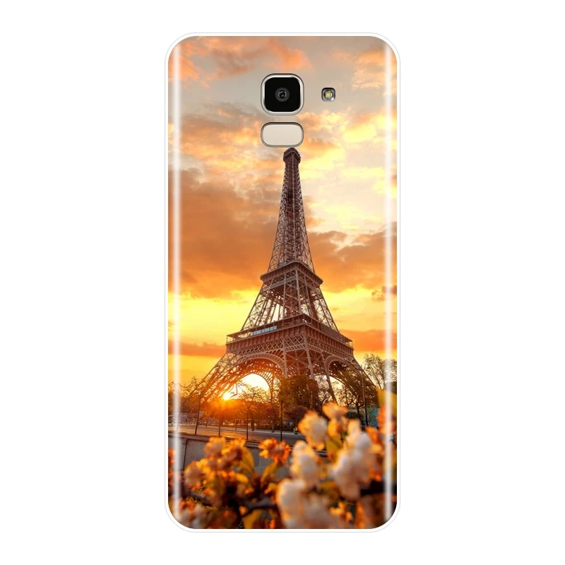 Задняя крышка с Эйфелевой башней для Samsung Galaxy J3 J5 J7 2015 2016 2017 J2 Prime J4 J6 J8 Plus 2018 мягкий