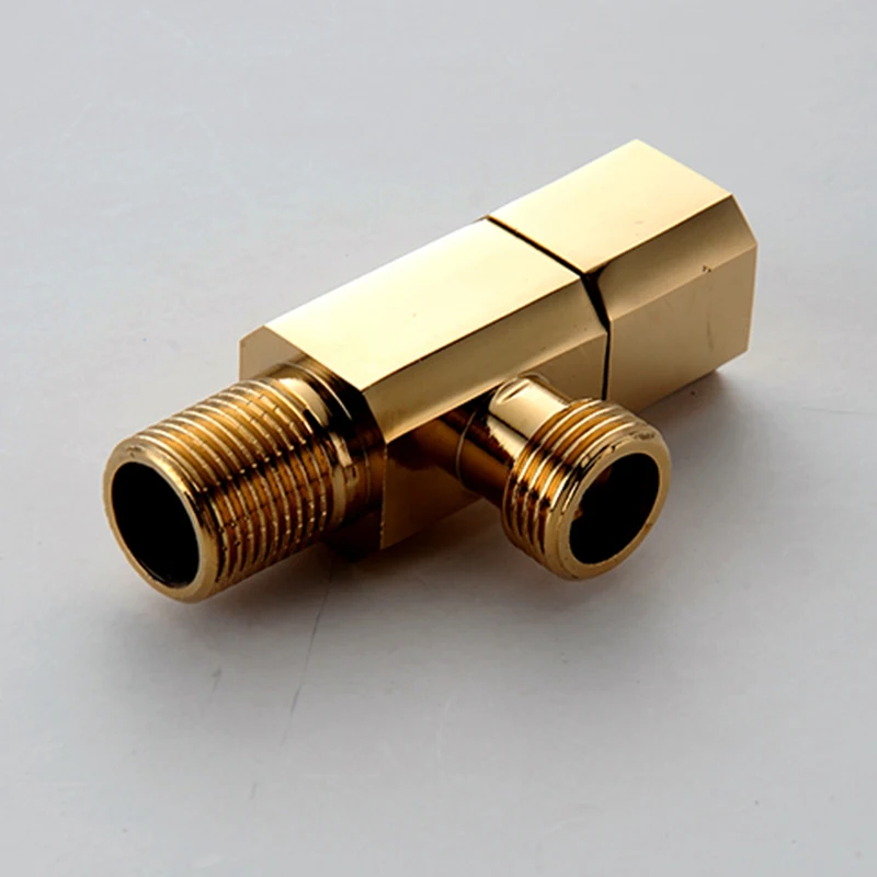 MTTUZK Латунный Угловой клапан золотой для остановки воды G1/2 &quotрозовое золото