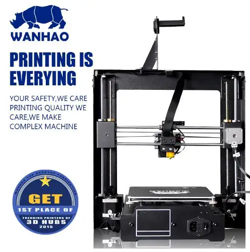 Wanhao 3D Printer i3 Plus Принтер I3 ПЛЮС MARK II с прочной стальной рамой. Высокое качество.