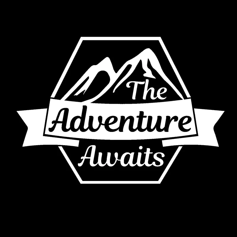 14*10CM The Adventure Awaits Car Caravan Campervan Motorbike Laptop Vinyl Decal Sticker Black/Silver/Laser | Автомобили и