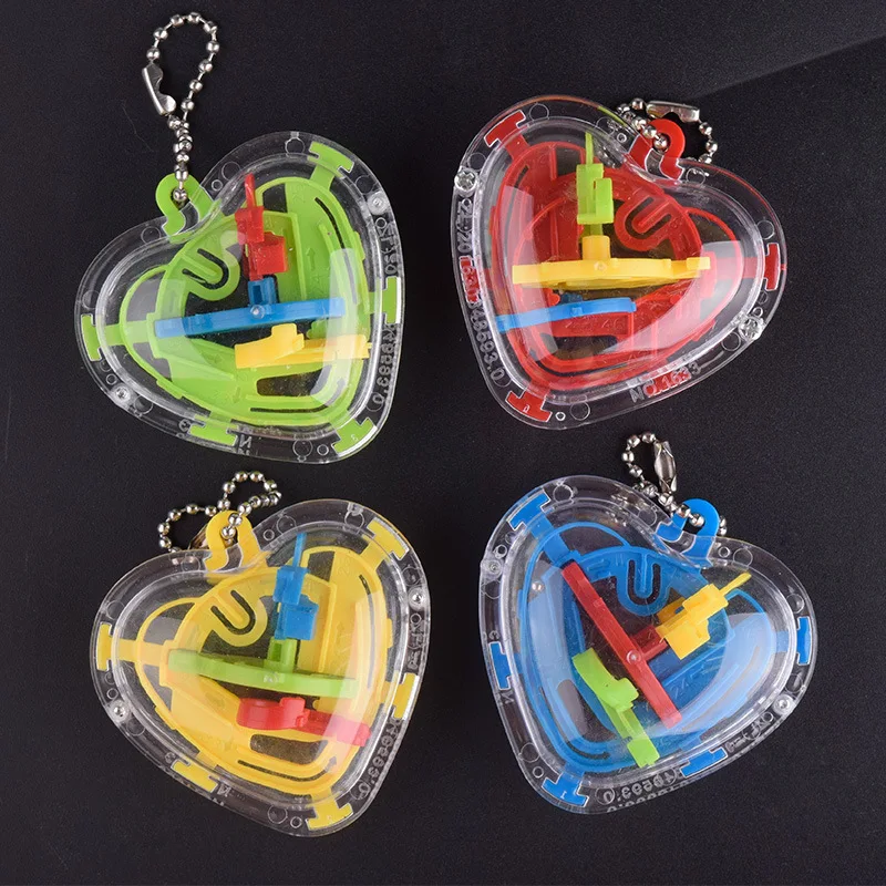 В форме сердца Mini творческий ручной 52 уровень головоломка Лабиринт студент досуг