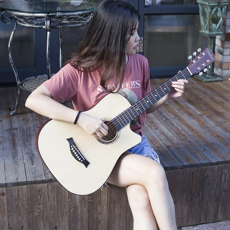 Новый горячий 38 дюймов акустический фолк деревянный Гитары липа начинающих дома