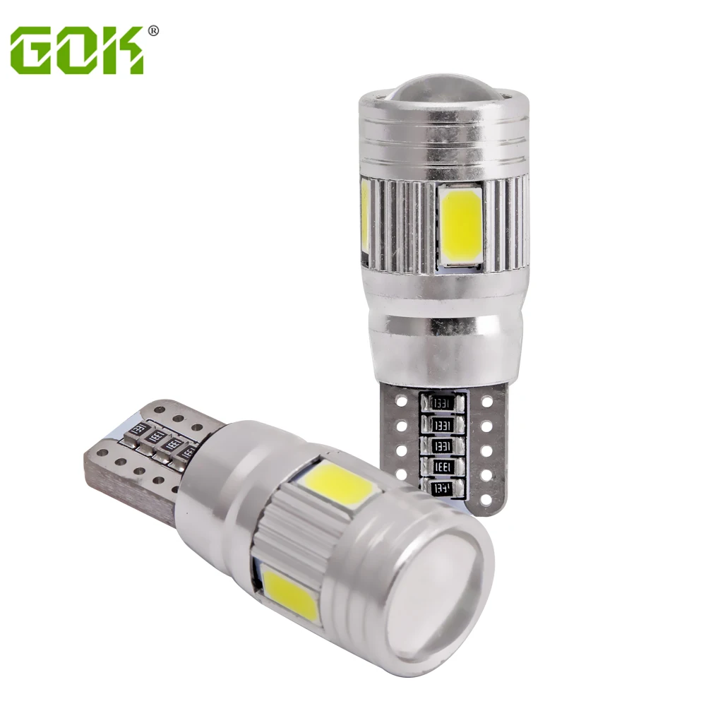 1 X T10 светодиодный W5W 168 501 194 Интерьер Белый CANBUS НЕ OBC ERROR t10 6SMD 5630 5730 с объектив