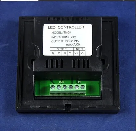 Светодиодный RGB контроллер M08 DC12V-24V 3 канала 4A/канал общий анод Сенсорная панель