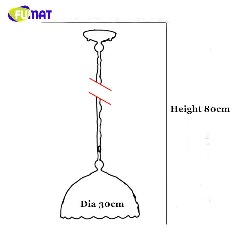 FUMAT витражный подвесной светильник Европейский стиль цветной стеклянный