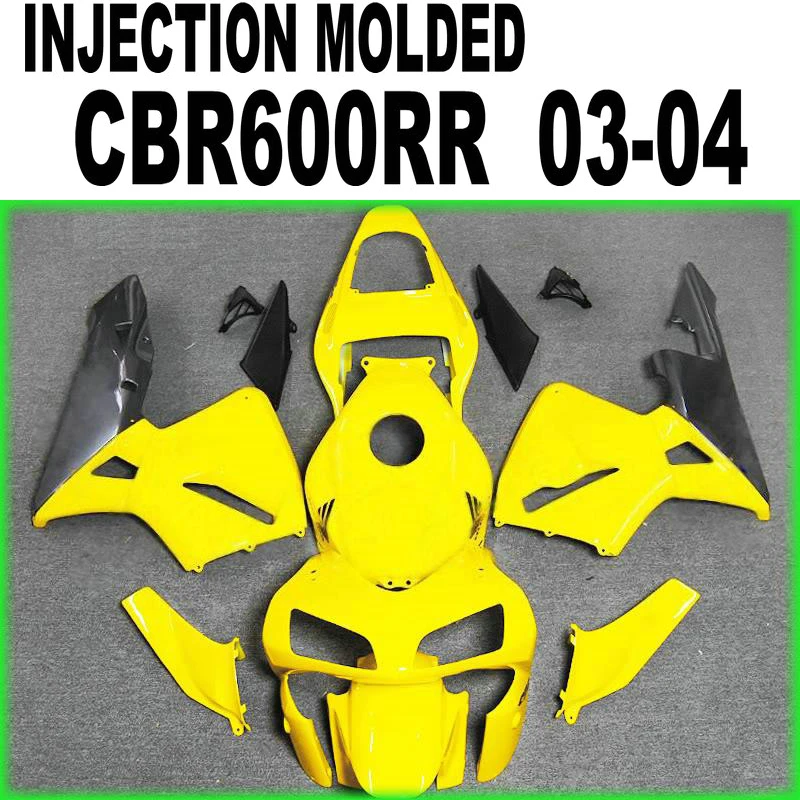 Лучшие Обтекатели для Honda CBR600 2004 2003 04 03 (желтый) 100% комплект обтекателей инъекций