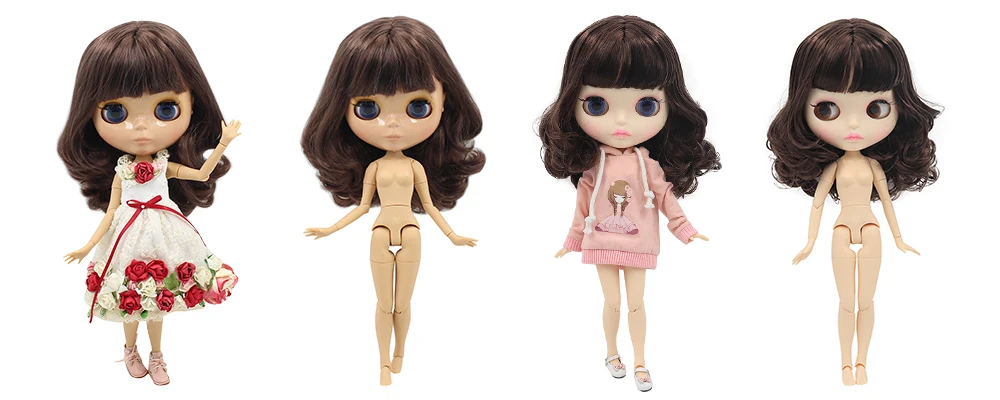 Ледяная фабрика Blyth кукла шарнир тело DIY обнаженные игрушки BJD модные куклы девушка подарок Специальное предложение на продажу с лицом оболочки ручной набор A& B