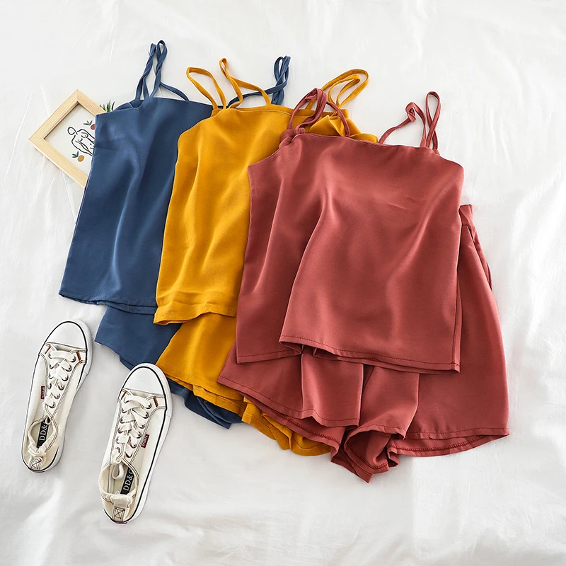 2019 Новый Модный женский комплект из двух предметов летний свободный сексуальный