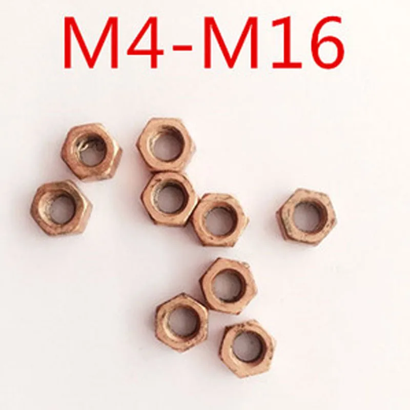 M4 M5 M6 M8 M10 M12 M14 M16 M18 M20 Медная гайка шестигранные гайки GB934|Гайки| |