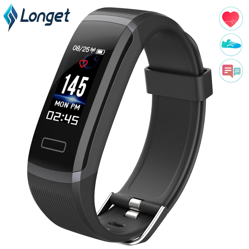 Longet смарт-браслет GT101 монитор сердечного ритма во время сна Bluetooth фитнес-трекер Водонепроницаемый для мужчин и женщин для iPhone 8 xiaomi