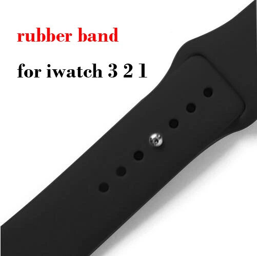Силиконовый спортивный ремешок для Apple watch серии 4 3 2 1 резиновый на запястье iwatch 42