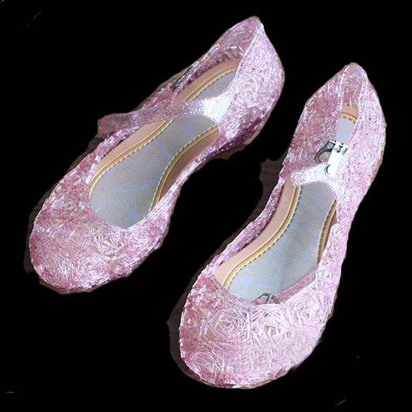 LSK Высококачественные блестящие туфли Эльзы для девочек сандалии вечеринок