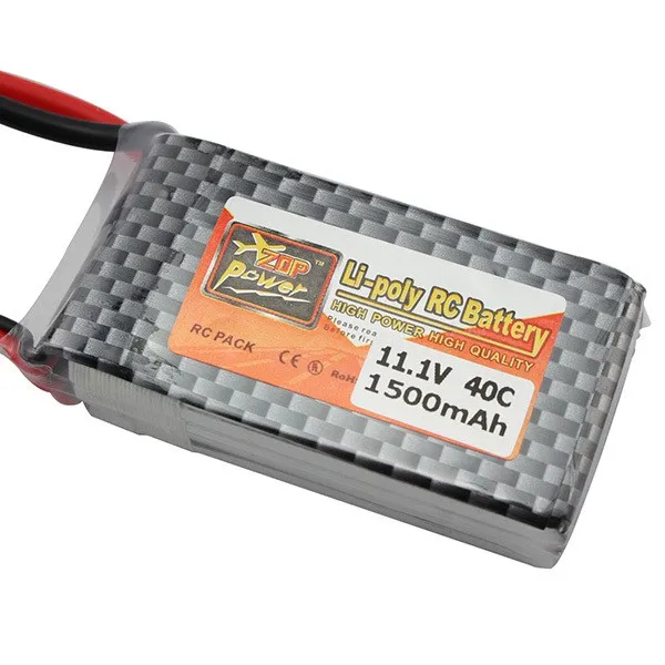 1 шт. LiPo аккумулятор ZOP 11 В 1500 мАч 3S 40C MAX 60C Т образный штекер для радиоуправляемого