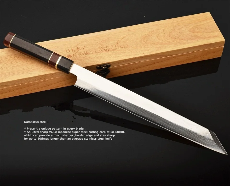 24/27/30 см японские суши Ножи Дамаск молотком по основным VG10 kiritsuke японский шеф-повар Ножи рыб филетировочная мяса Ножи 2,2 W