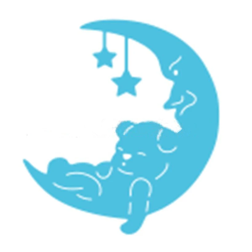 YINISE металлические режущие штампы для трафареты скрапбукинга медведь на Луне