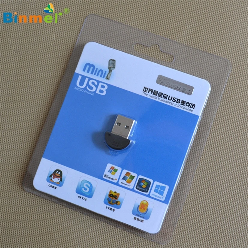 Binmer Super Mini USB 2 0 микрофонный аудио адаптер Driver Free для MSN Skype Video PC Notebook AU4 Прямая