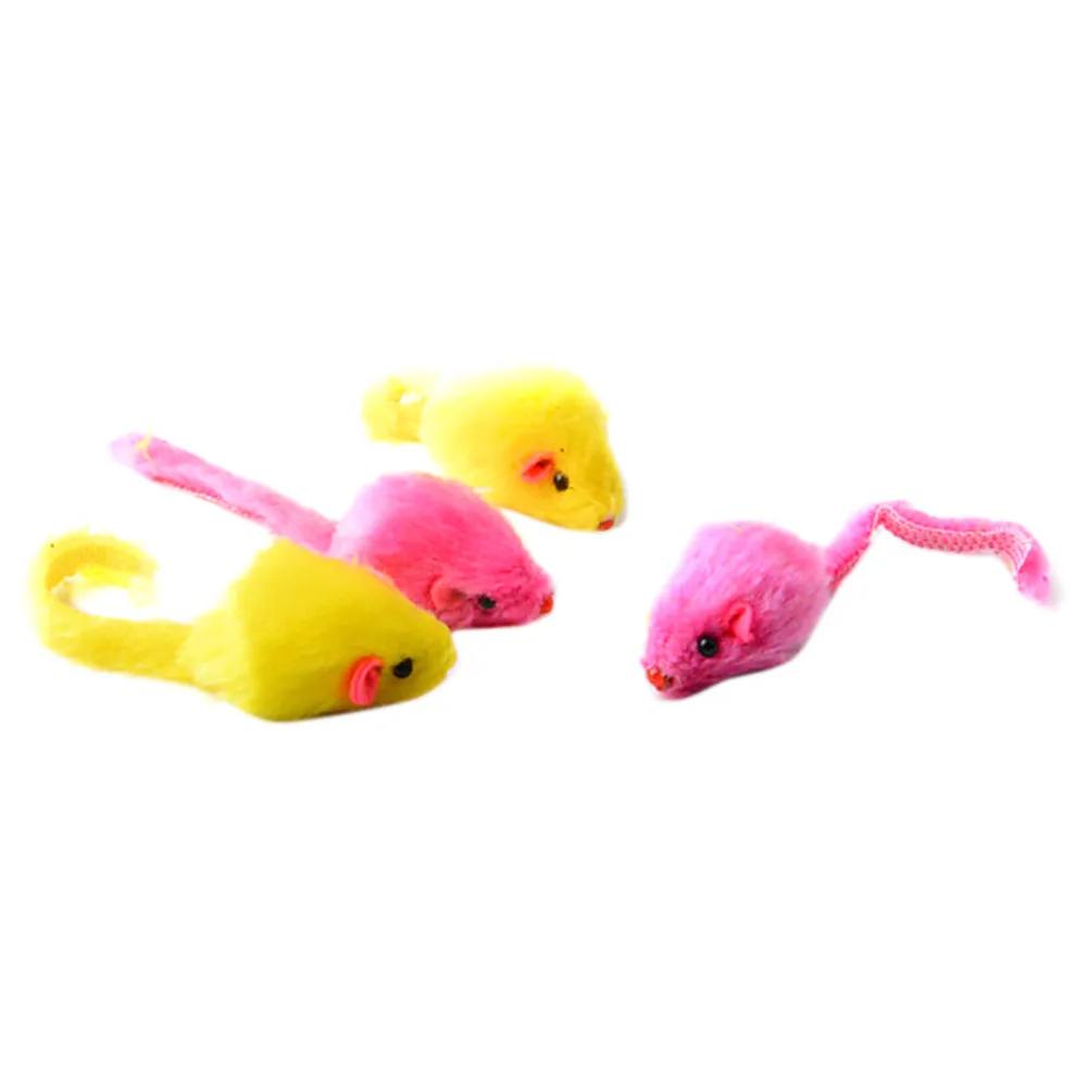 5 шт./компл. кошка игрушка мышки с перьями чеканка плюшевая мышка хвост погремушка