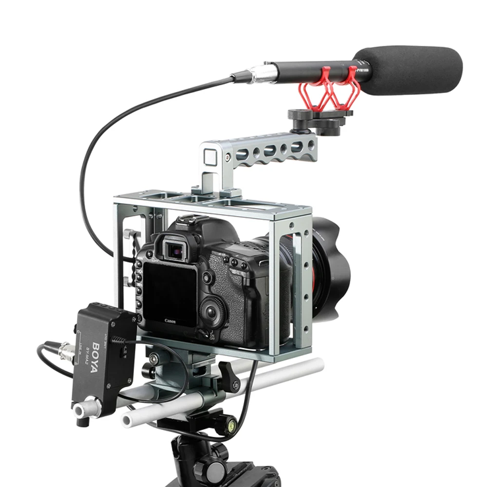 BOYA BY MA2 аудио микшер Двухканальный для DSLR камеры видеокамеры 15 мм 19 стержень
