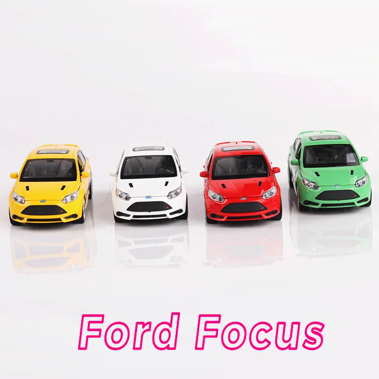 Новинка 1:32 Ford Focus литая под давлением модель автомобиля игрушечный электронный металлический автомобиль со звуком, светильник для детей, игрушки в подарок