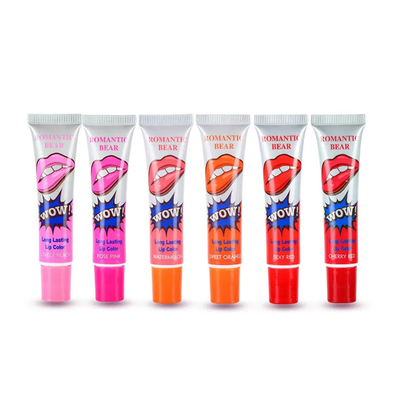 Романтический медведь длительный Блеск для губ easy peel off Водонепроницаемый глос