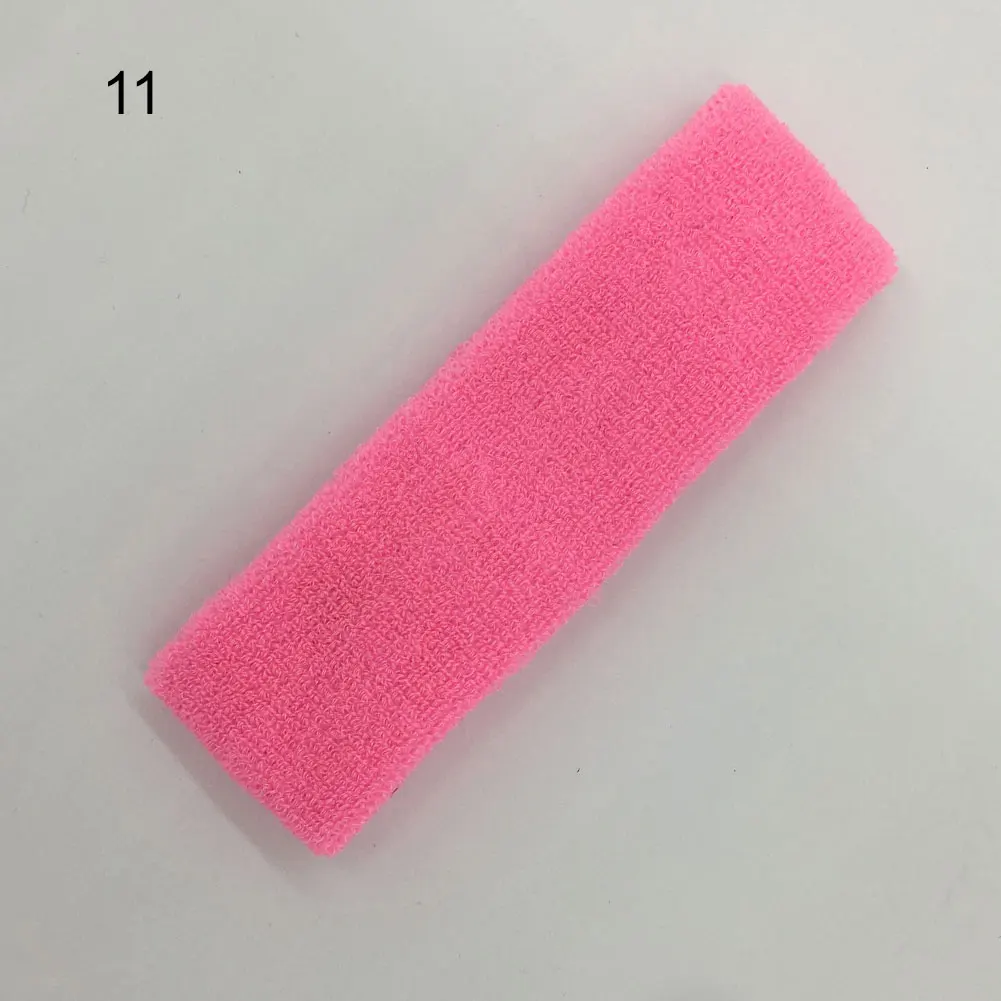 11 Pink Головная повязка для бега, эластичная хлопковая повязка для йоги, повязки для волос,, Хит, мужская, женская, для спорта на открытом воздухе, головная повязка для бадминтона, тренировок, тренажерного зала - Цвет: 11 Pink