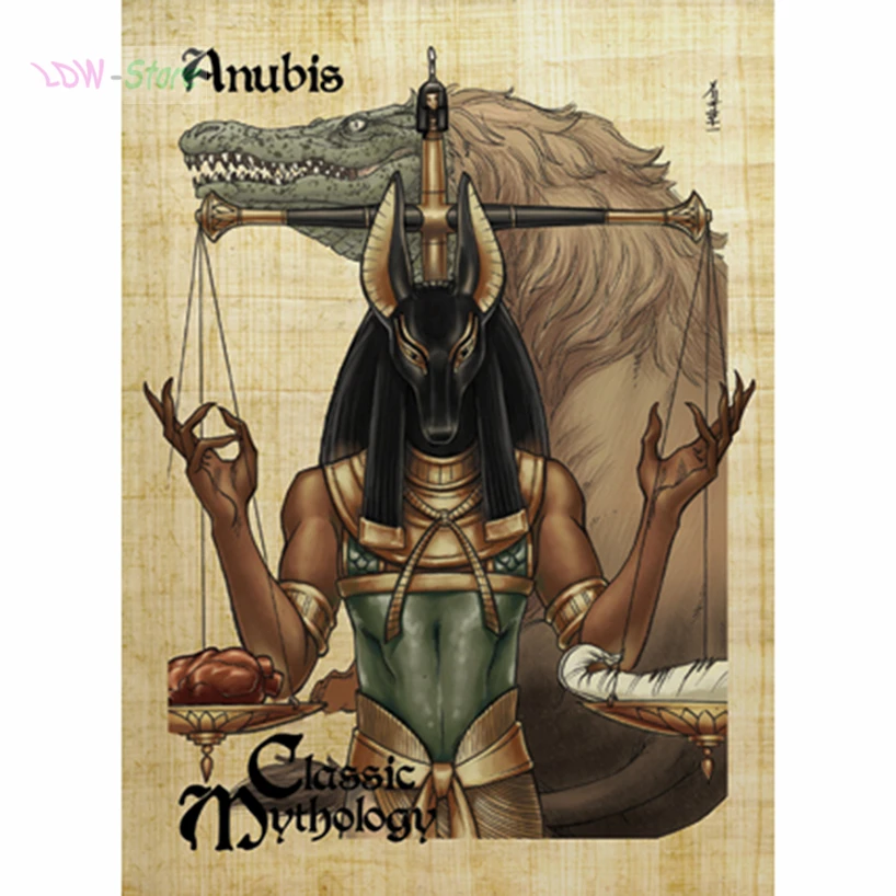 

Egyptian god Anubis,5D DIY Diamond painting Cross stitch Full Square/round Diamond embroidery Diamond mosaic craft gift WG346