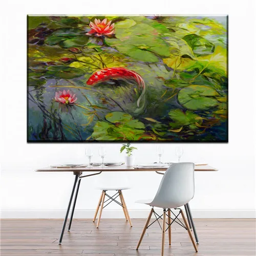 XX685 Koi Fish Wall Art китайская живопись Настенная живопись на холсте домашний декор Современная Настенная картина для гостиной - Цвет: XX682
