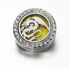 Ароматерапия 18 мм кнопки духи медальон Магнитный диффузор из нержавеющей стали для эфирного масла защелкивающийся браслет ювелирные изделия 7668