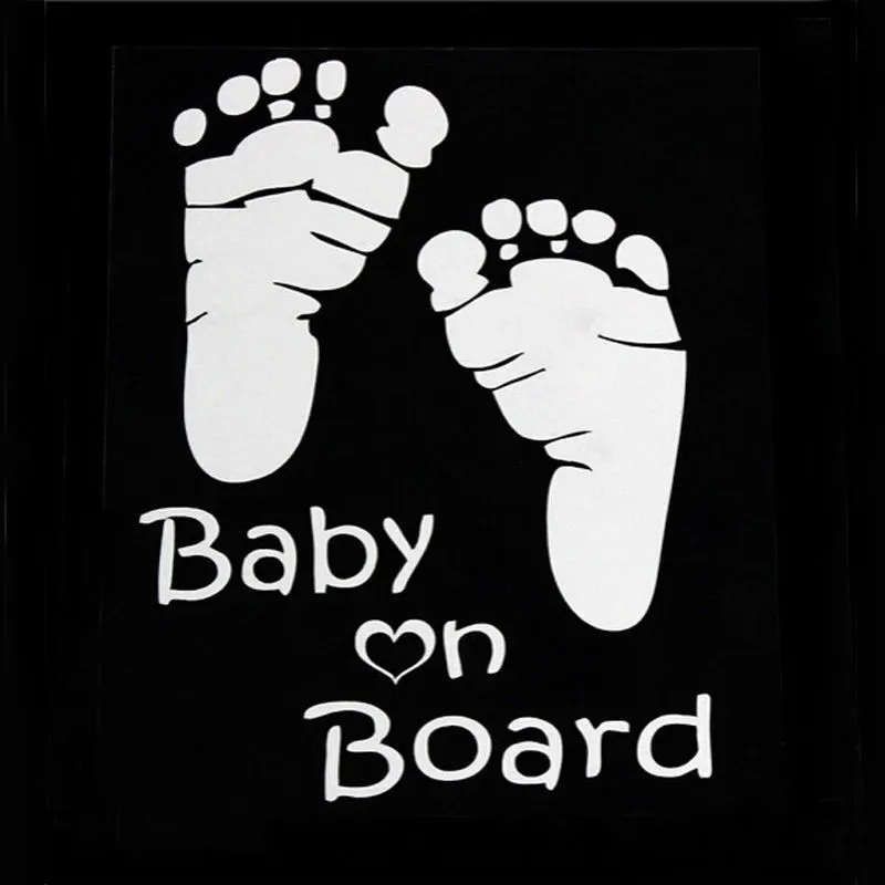 

New Design Cute Letter Baby On Board Baby Stickers Refective Car Sticker Auto Safety Warning Window Sticker Black Silver #B1155