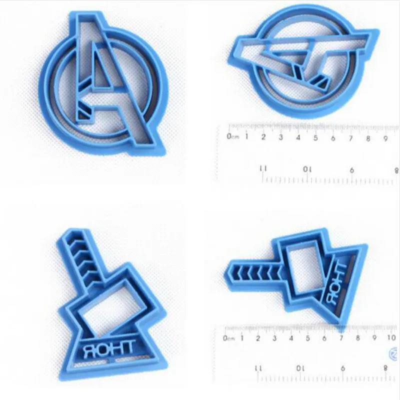 6 шт./компл. мультфильм Avenger Union бисквитное прессформы США капитан пластиковые