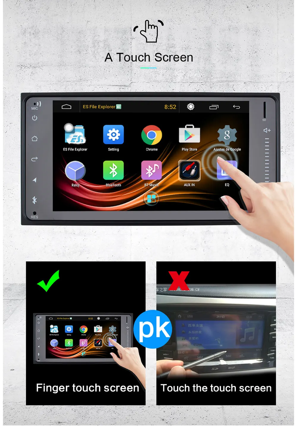 2 din автомобиль Android для Toyota Camry/Vios/Corolla/wish/Altis/4500 20 см* 10 см gps мультимедийный плеер wifi BT 7 дюймов 2din Автомагнитола