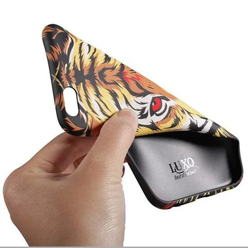 Роскошный Матовый чехол накладка из ТПУ с животными для iPhone 12 Pro MAX 11 Samsung Galaxy S20 S8 S9
