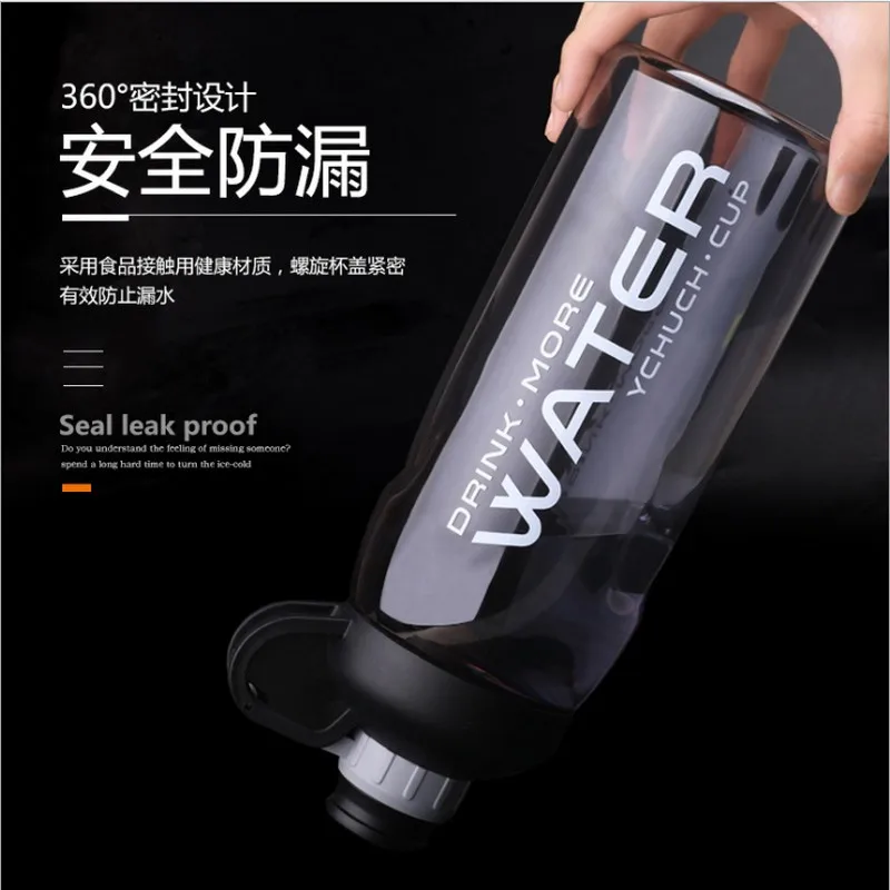 Бутылка для воды объемом 2000 мл пластиковая Спортивная бутылка большой емкости