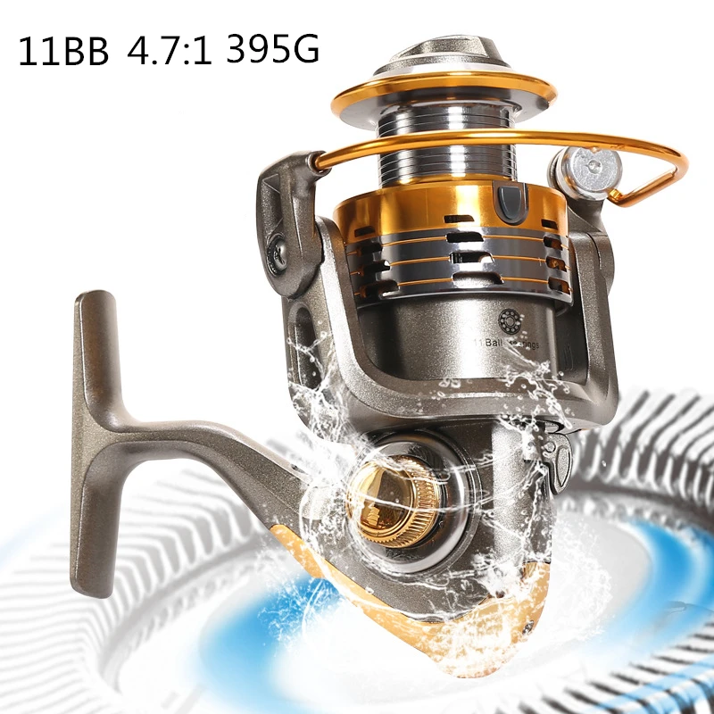 7000 Series 11BB 4.7:1 Ratio Metal Fishing Reel Saltwater Freshwater Spinning Wheel | Спорт и развлечения