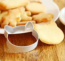 Cat Head Shaped Christmas Kitchen Tools Aluminium Alloy Fondant Cookie Cake Sugarcraft Plunger Cutter Free Shipping D861
