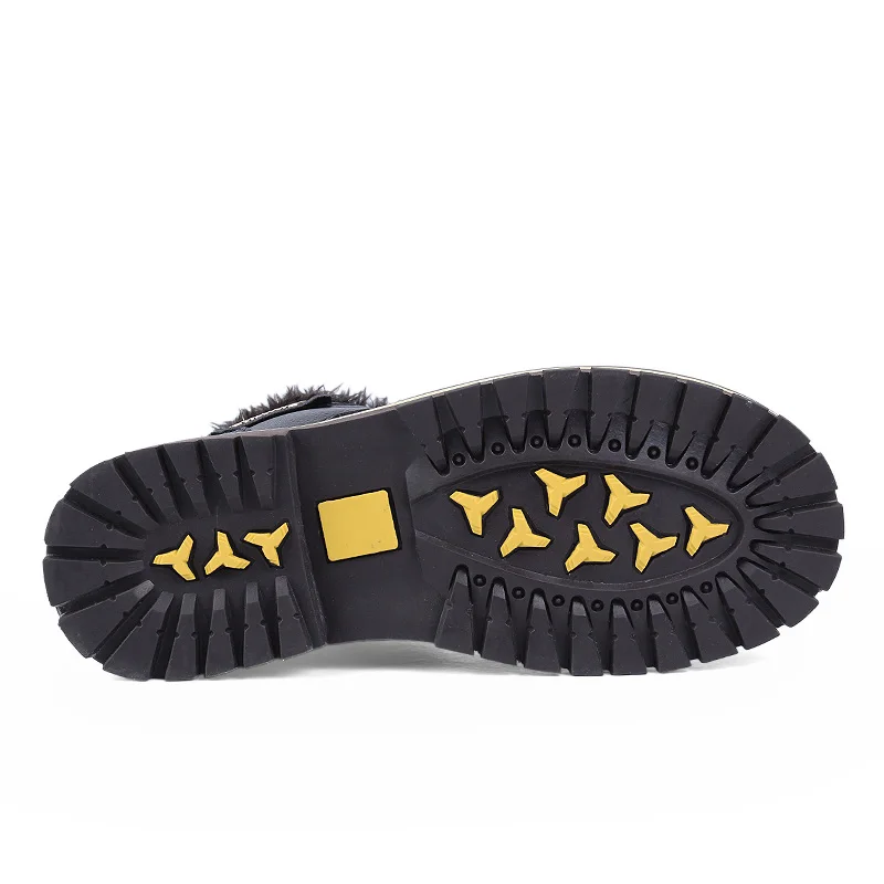 Мужские кожаные ботинки с натуральным лицевым покрытием очень теплые мужские