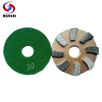 rijilei 3inch metal grinding pads 80mm metal diamond polishing pads day or wet rough marble granite concrete floor grinding disc