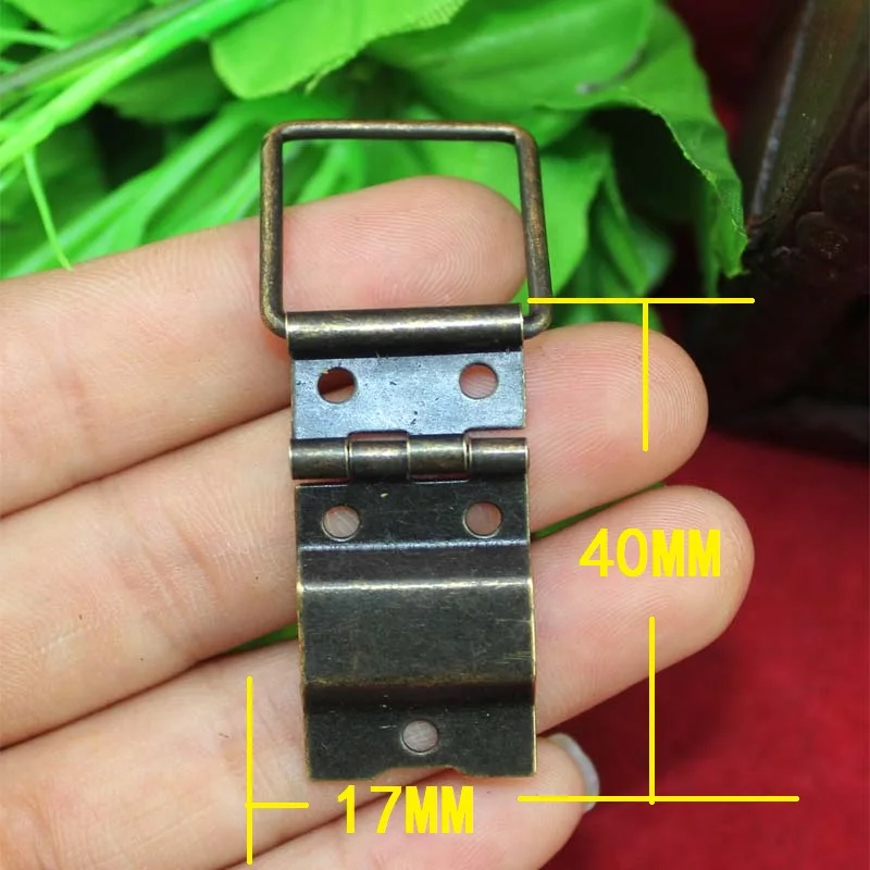 

Bronze Metal Cabinet Door Luggage Mini Hinge,5 Holes Decor,Furniture Decoration Hook Hinge,17*40mm,100Pcs