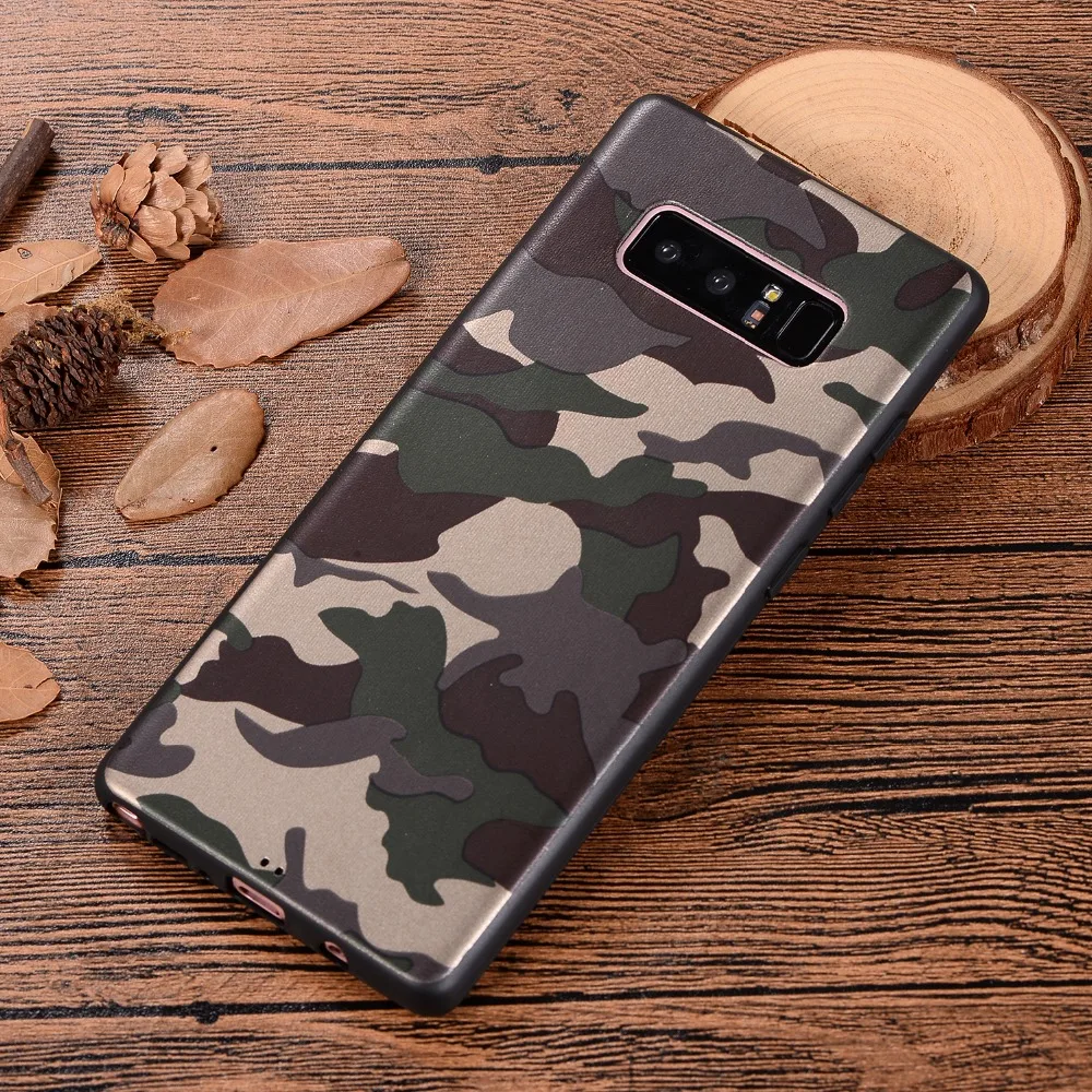 Камуфляжные чехлы для телефонов Samsung Galaxy Note 8 9 10 + TPU Армейский Камуфляж мягкий