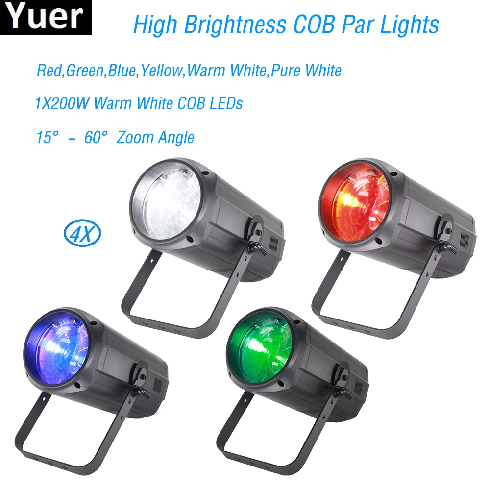 4 шт./лот Новинка 200 Вт RGBW теплый белый чистый монолитный блок светодиодов DMX512 и