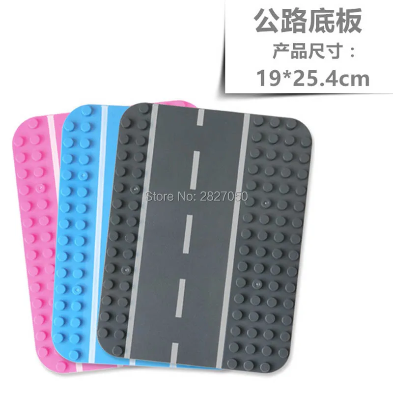 

Straight Road Baseplate Trailer Car Building Blocks boys and girls toy DIY City Street Base Plate block toys for children