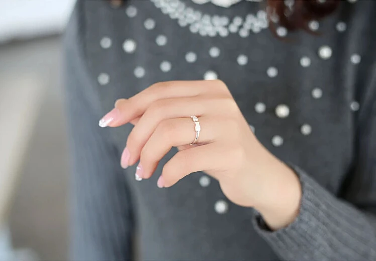 FISH Cute Rings 925 Sterling silver Jewelry fashion Vintage Adjustable rings for women gift | Украшения и аксессуары