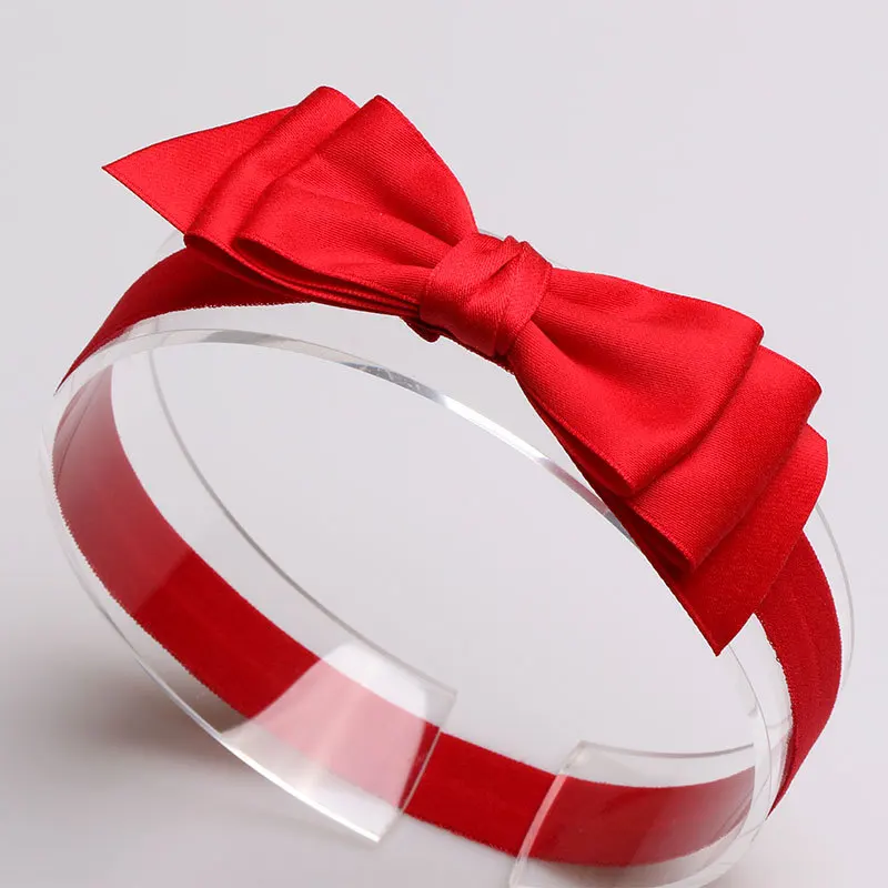 

Boutique 15pcs Fashion Cute Ribbon Hair Bow Headbands Solid Color Bowknot Soft Hairbands Princess Headwear Hair Accessories