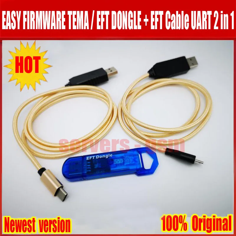 Новинка 100% оригинальная прошивка TEMA / EFT DONGLE + кабель UART 2 в 1 Бесплатная