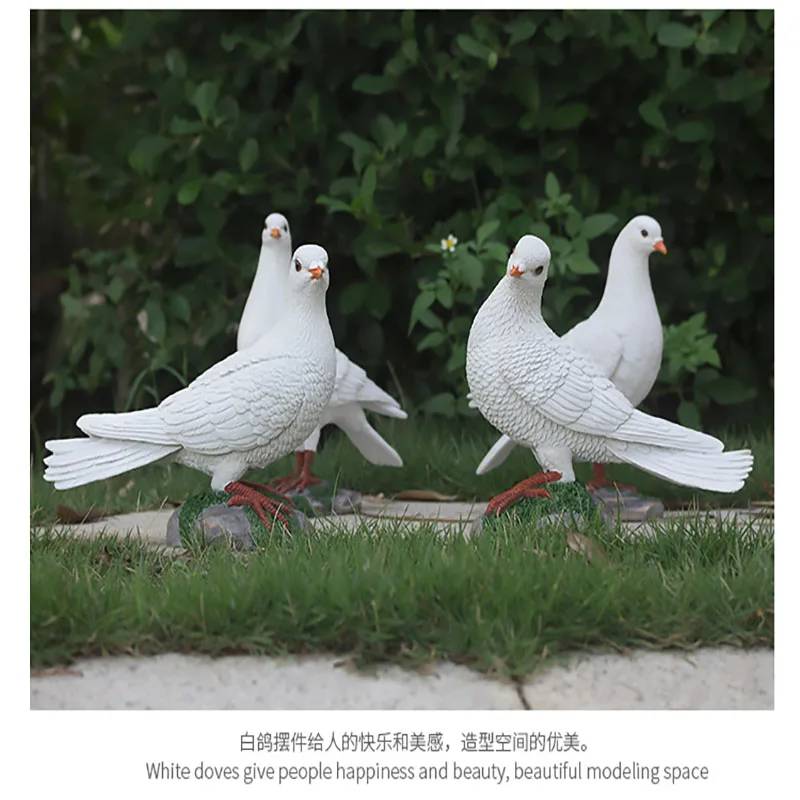 

Modern creative resin pigeon sculpture home decoration animal statue outdoor garden wedding decoration statue Peace pigeon