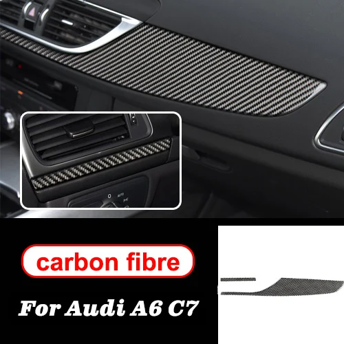 Central console A Для Audi A6 C7Accessories центральная консоль из углеродного волокна интерьерные украшения для приборной панели автомобиля полоса панель автомобиля-Стайлинг Sticker2011 - Название цвета: Central console A